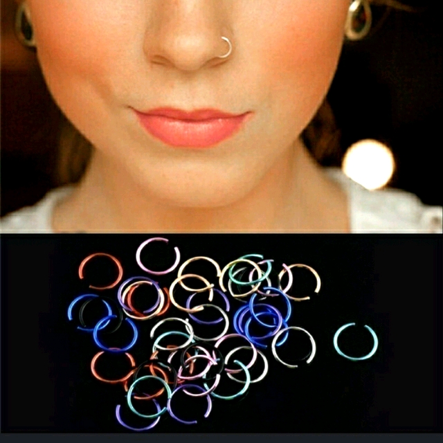 Nwt 10 Piece Nose Ring Hoops